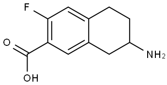 7-Amino-3-fluoro-5,6,7,8-tetrahydro-2-naphthalenecarboxylic acid 结构式