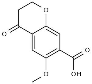 6-methoxy-4-oxo-3,4-dihydro-2H-1-benzopyran-7-carboxylic acid 结构式