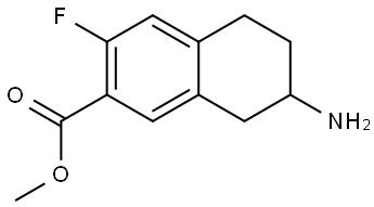 methyl 7-amino-3-fluoro-5,6,7,8-tetrahydronaphthalene-2-carboxylate 结构式