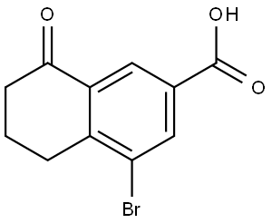 4-bromo-8-oxo-5,6,7,8-tetrahydronaphthalene-2-carboxylic acid 结构式