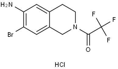 [7-Bromo-2-(trifluoroacetyl)isoquinolin-6-yl]amine hydrochloride 结构式