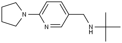 N-(1,1-Dimethylethyl)-6-(1-pyrrolidinyl)-3-pyridinemethanamine 结构式