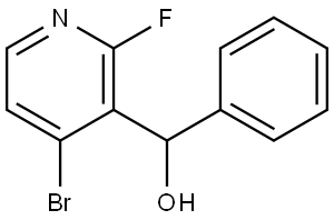 (4-bromo-2-fluoropyridin-3-yl)(phenyl)methanol 结构式