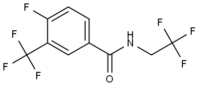 4-Fluoro-N-(2,2,2-trifluoroethyl)-3-(trifluoromethyl)benzamide 结构式