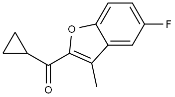 2-cyclopropanecarbonyl-5-fluoro-3-methyl-1-benzofuran 结构式