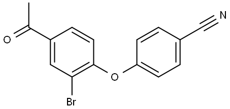 4-(4-Acetyl-2-bromophenoxy)benzonitrile 结构式