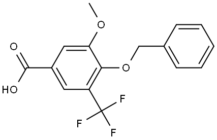 3-Methoxy-4-(phenylmethoxy)-5-(trifluoromethyl)benzoic acid 结构式