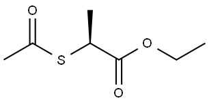 (S)-乙基 2-(乙酰基硫基)丙酸酯 结构式