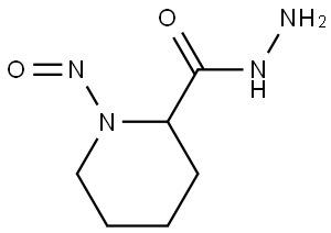 1-亚硝基哌啶-2-甲酰肼 结构式