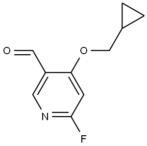 4-(Cyclopropylmethoxy)-6-fluoro-3-pyridinecarboxaldehyde 结构式