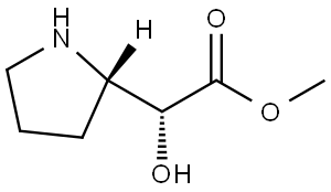 R)-2-羟基-2-((S)-吡咯烷-2-基)乙酸甲酯 结构式