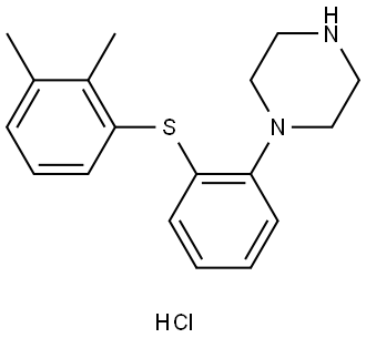 4-Desmethyl 3-Methyl Vortioxetine Hydrochloride 结构式