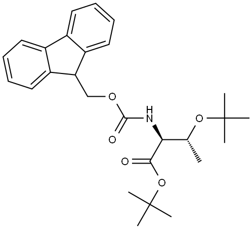 L-Threonine, O-(1,1-dimethylethyl)-N-[(9H-fluoren-9-ylmethoxy)carbonyl]-, 1,1-dimethylethyl ester 结构式