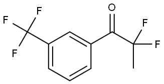 2,2-Difluoro-1-[3-(trifluoromethyl)phenyl]-1-propanone 结构式