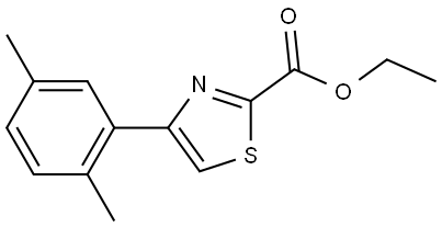 Ethyl 4-(2,5-dimethylphenyl)-2-thiazolecarboxylate 结构式