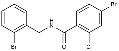 4-Bromo-N-[(2-bromophenyl)methyl]-2-chlorobenzamide 结构式