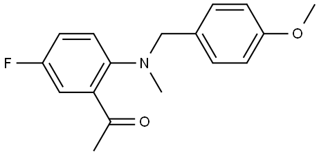 1-(5-氟-2-(4-甲氧基苄基甲基)氨基)苯基)乙烷-1-酮 结构式