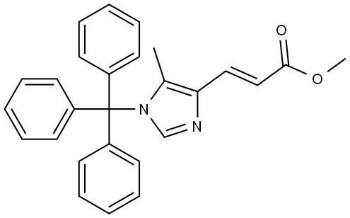 2-Propenoic acid, 3-[5-methyl-1-(triphenylmethyl)-1H-imidazol-4-yl]-, methyl est… 结构式