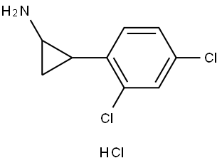 2-(2,4-二氯苯基)环丙-1-胺盐酸盐 结构式