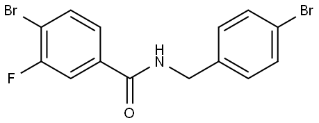 4-Bromo-N-[(4-bromophenyl)methyl]-3-fluorobenzamide 结构式