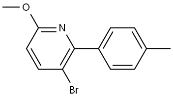 Pyridine, 3-bromo-6-methoxy-2-(4-methylphenyl)- 结构式