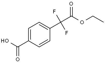 Benzeneacetic acid, 4-carboxy-α,α-difluoro-, 1-ethyl ester 结构式