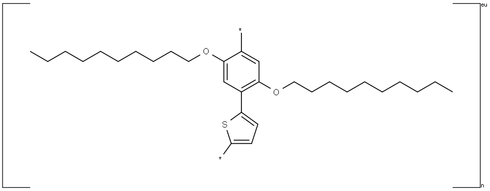 聚[(2,5-二癸氧基-1,4-苯撑)-ALT-(2,5-噻吩)] 结构式