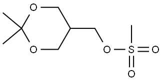 1,3-Dioxane-5-methanol, 2,2-dimethyl-, 5-methanesulfonate 结构式