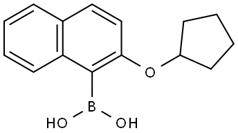 B-[2-(Cyclopentyloxy)-1-naphthalenyl]boronic acid 结构式