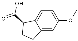 (R)-2,3-Dihydro-5-methoxy-1H-indene-1-carboxylic acid 结构式