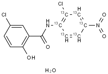 Niclosamide-13C6 结构式