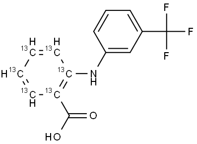 氟灭酸-13C6 结构式