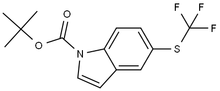 1,1-Dimethylethyl 5-[(trifluoromethyl)thio]-1H-indole-1-carboxylate 结构式