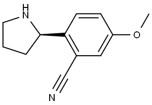 2-((2R)PYRROLIDIN-2-YL)-5-METHOXYBENZENECARBONITRILE 结构式