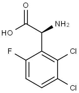 (αS)-α-Amino-2,3-dichloro-6-fluorobenzeneacetic acid 结构式