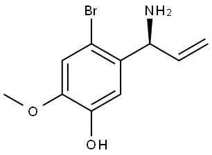 5-[(1S)-1-Amino-2-propen-1-yl]-4-bromo-2-methoxyphenol 结构式