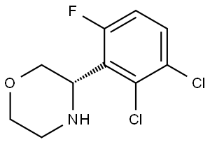 (3S)-3-(2,3-DICHLORO-6-FLUOROPHENYL)MORPHOLINE 结构式
