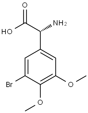 (2R)-2-AMINO-2-(3-BROMO-4,5-DIMETHOXYPHENYL)ACETIC ACID 结构式