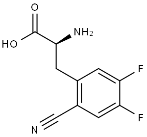 (2S)-2-amino-3-(2-cyano-4,5-difluorophenyl)propanoic acid 结构式