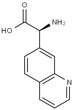 (2S)-2-amino-2-(quinolin-7-yl)acetic acid 结构式