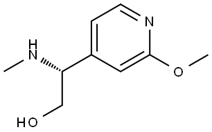 (R)-2-(2-methoxypyridin-4-yl)-2-(methylamino)ethan-1-ol 结构式