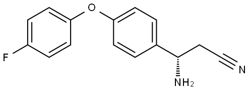 (3S)-3-AMINO-3-[4-(4-FLUOROPHENOXY)PHENYL]PROPANENITRILE 结构式