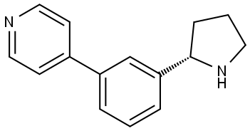 4-(3-[(2S)-PYRROLIDIN-2-YL]PHENYL)PYRIDINE 结构式