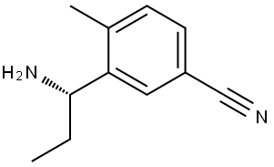 3-((1S)-1-AMINOPROPYL)-4-METHYLBENZENECARBONITRILE 结构式