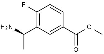 methyl 3-[(1R)-1-aminoethyl]-4-fluorobenzoate 结构式