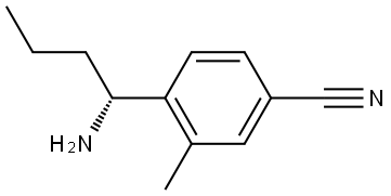 4-[(1R)-1-AMINOBUTYL]-3-METHYLBENZONITRILE 结构式