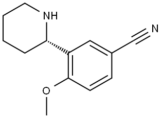 (S)-4-methoxy-3-(piperidin-2-yl)benzonitrile 结构式