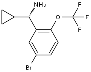 (S)-[5-BROMO-2-(TRIFLUOROMETHOXY)PHENYL](CYCLOPROPYL)METHANAMINE 结构式