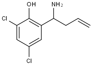 2-(1-AMINOBUT-3-EN-1-YL)-4,6-DICHLOROPHENOL 结构式