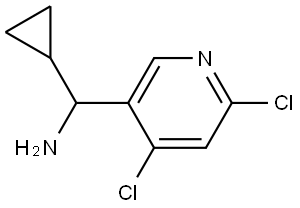 1-CYCLOPROPYL-1-(4,6-DICHLOROPYRIDIN-3-YL)METHANAMINE 结构式